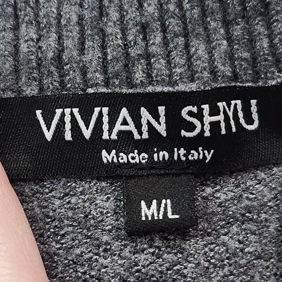 Designer Vivian Shyu Gray Long Sweater  Lot D - Picture 7 of 9